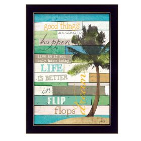 "Good Things" By Marla Rae, Printed Wall Art, Ready To Hang Framed Poster, Black Frame