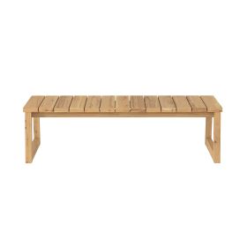 Modern Solid Wood Slat-Top Outdoor Coffee Table ‚Äì Natural