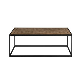 Contemporary Decorative Parquet-Top Rectangle Coffee Table ‚Äì Parquet Veneer