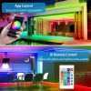 16.4FT 300 LEDs SMD5050 RGB Color Changing WiFi Smart LED Light Strip Work with Alexa Google Assistant Sync