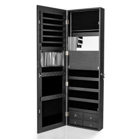 Multipurpose Storage Cabinet with 4 Drawers (Color: Black)