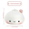 1pc Cute Dumpling Night Light, Silicone Cute Bun Lamp With Touch Control, Kawaii Nursery Light For Room Bedroom Home Decor, Valentine's Day Birthday G