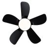 30 In Intergrated LED Ceiling Fan Lighting with Matte Black/ White   ABS Blade